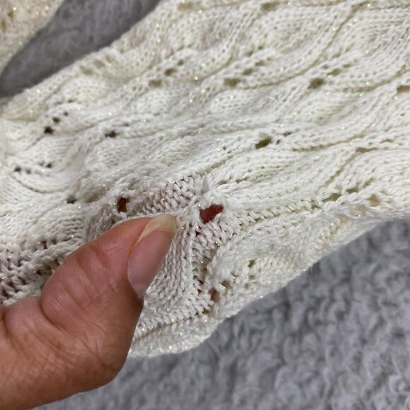 Vintage Dana Scott Sweater Knit Womens Size L Long Sleeve Round‎ Neck Ivory - Picture 9 of 10